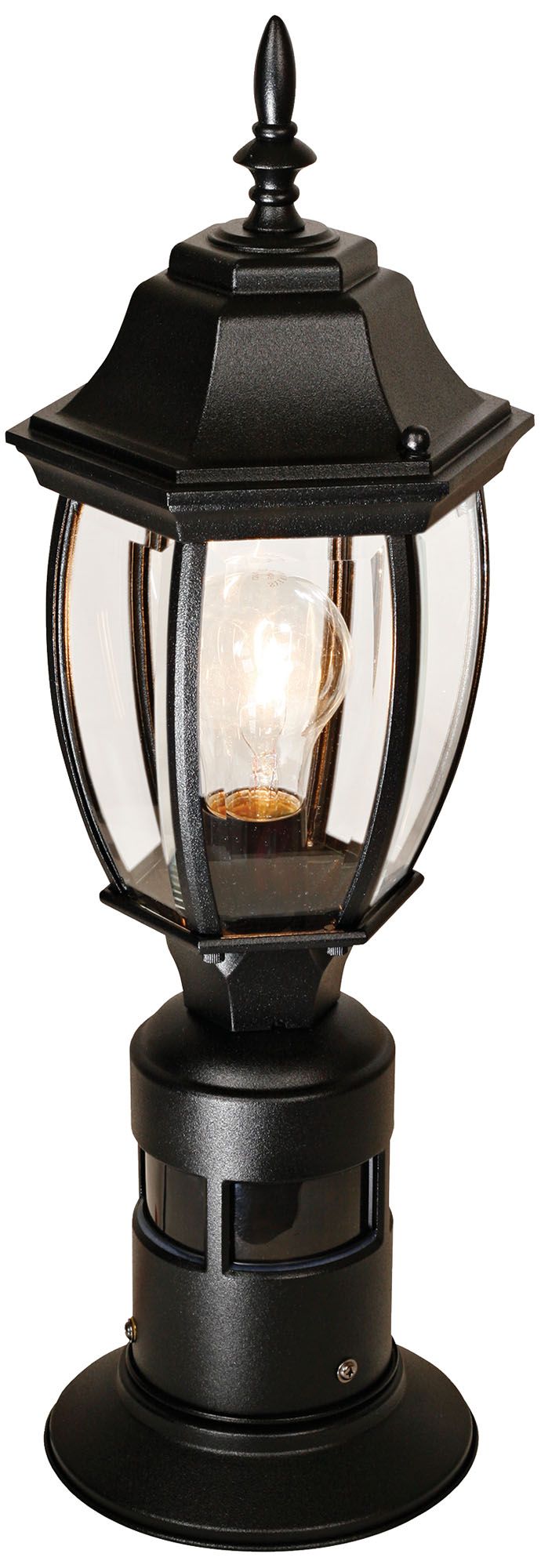 Fenwood Black 17"H 360-Degree Motion Sensor Post Light - #1X297 | www