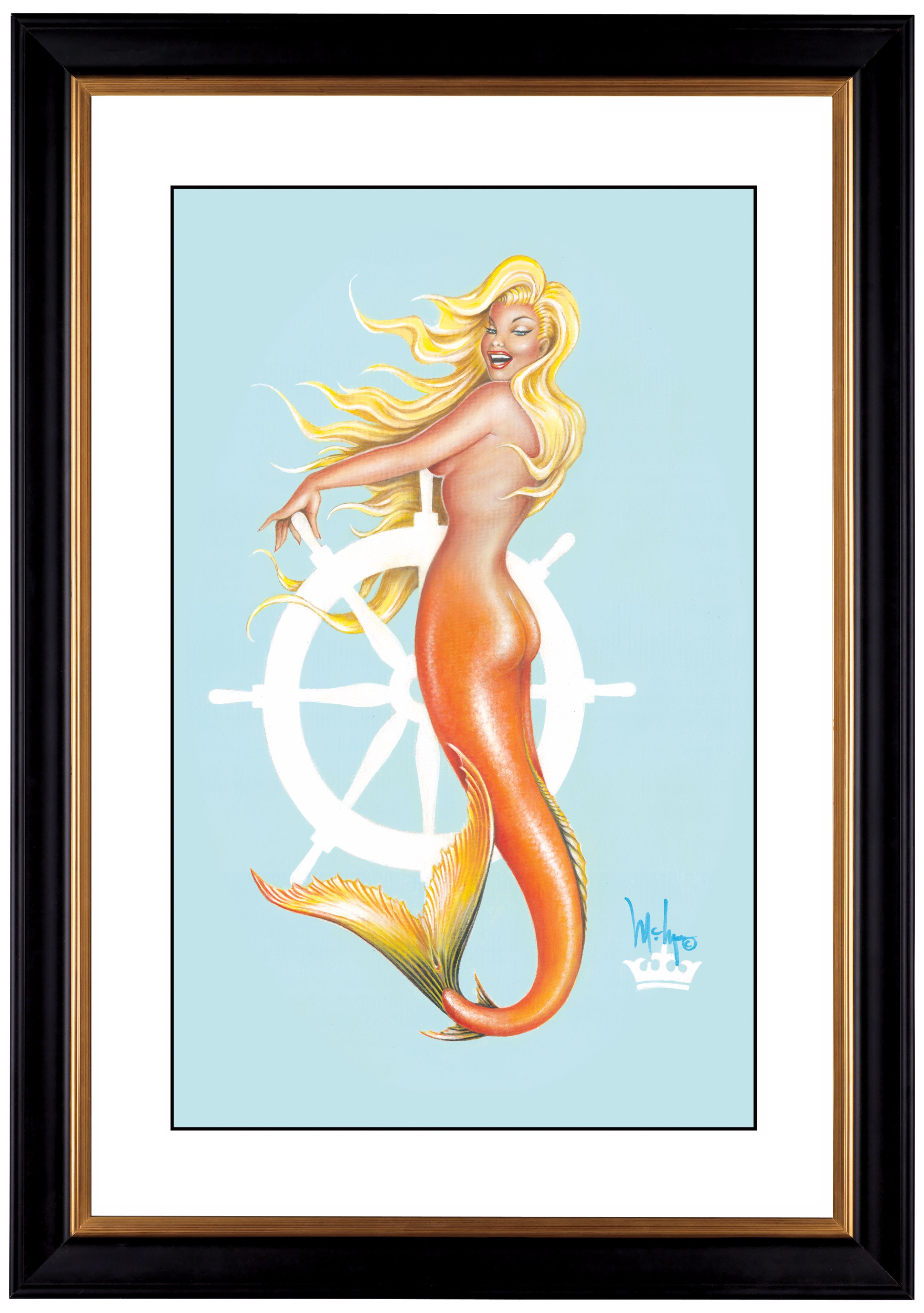 Ships Ahoy Giclee 41 3/8" High Wall Art