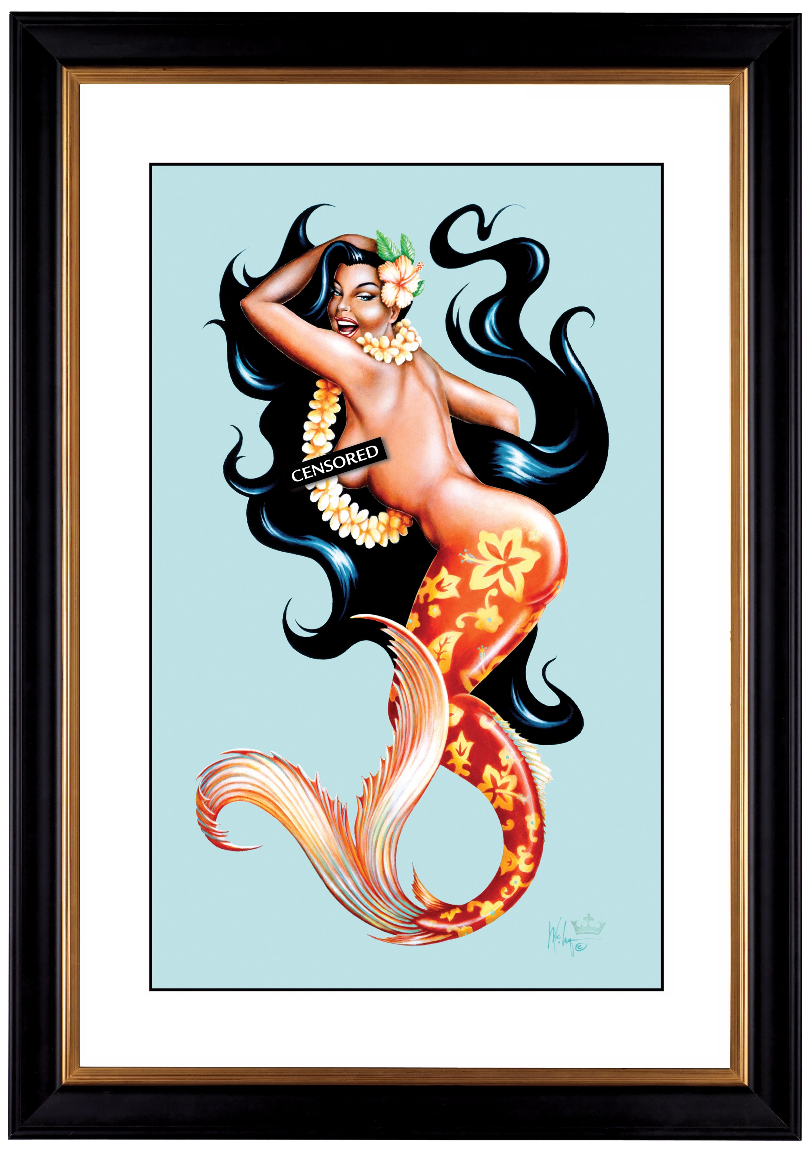 Giclee Happy as a Clam Pink 41 3/8" High Wall Art