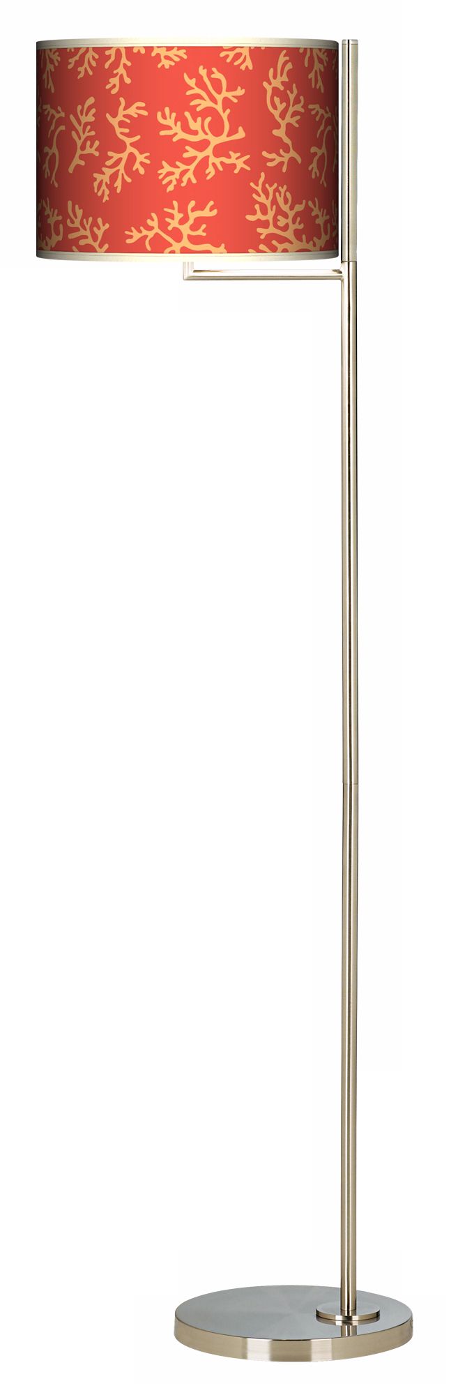 Tangerine Coral Giclee Tempo Floor Lamp