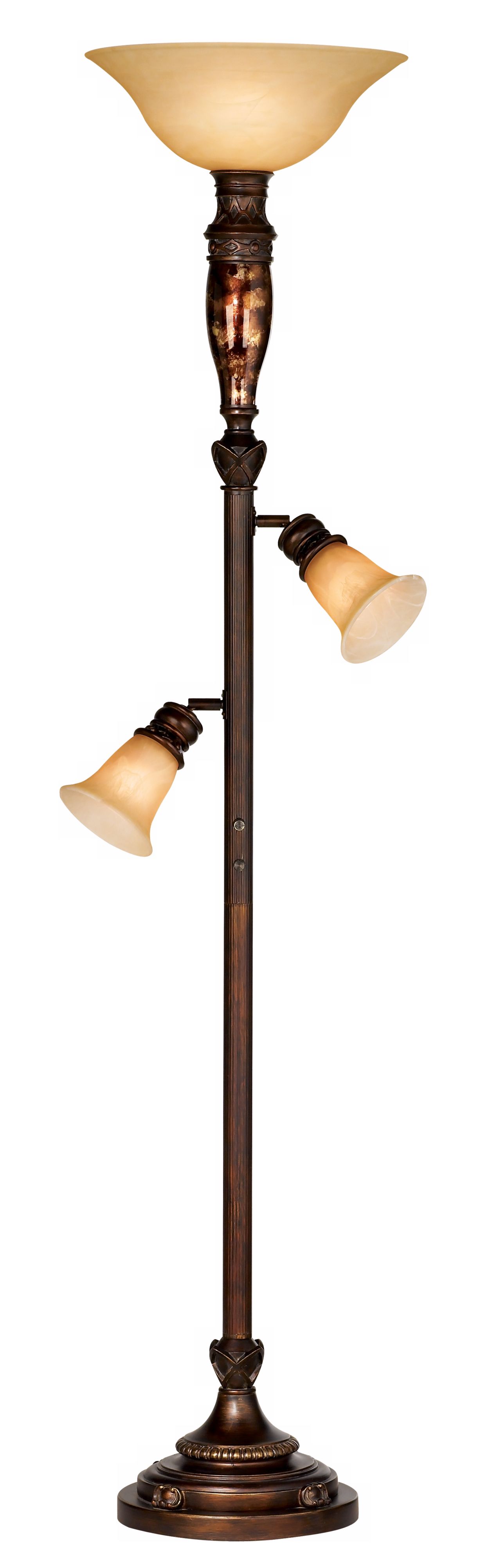 Tortoise Shell Tree Torchiere Floor Lamp