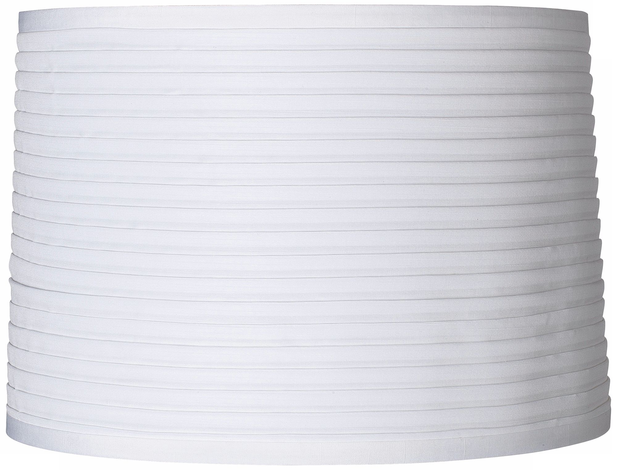 White Horizontal Pleat Lamp Shade 15x16x11 (Spider)