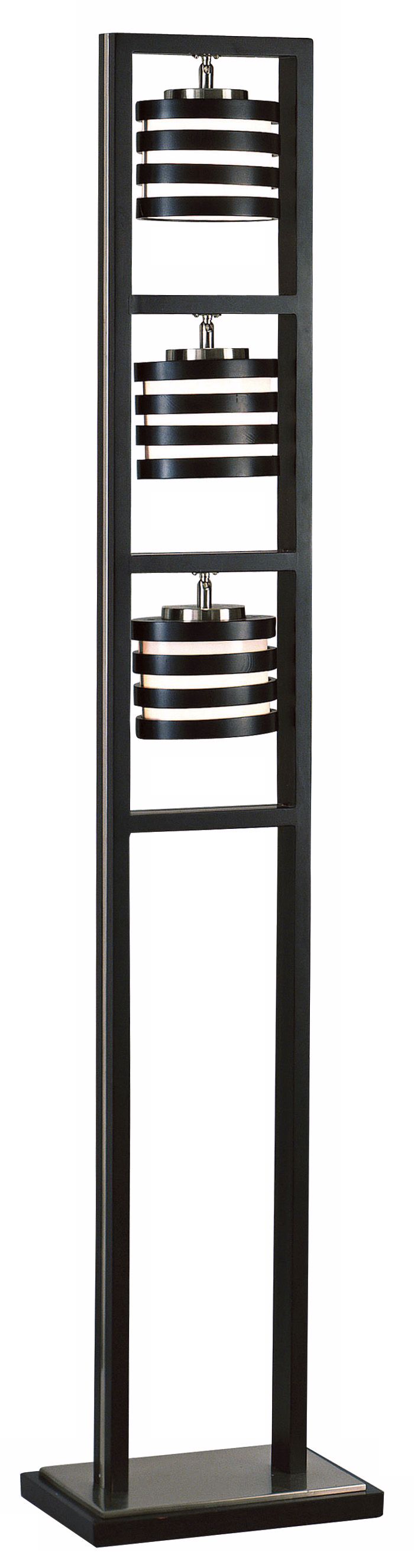 Nova Dark Brown Stripe Accent Floor Lamp