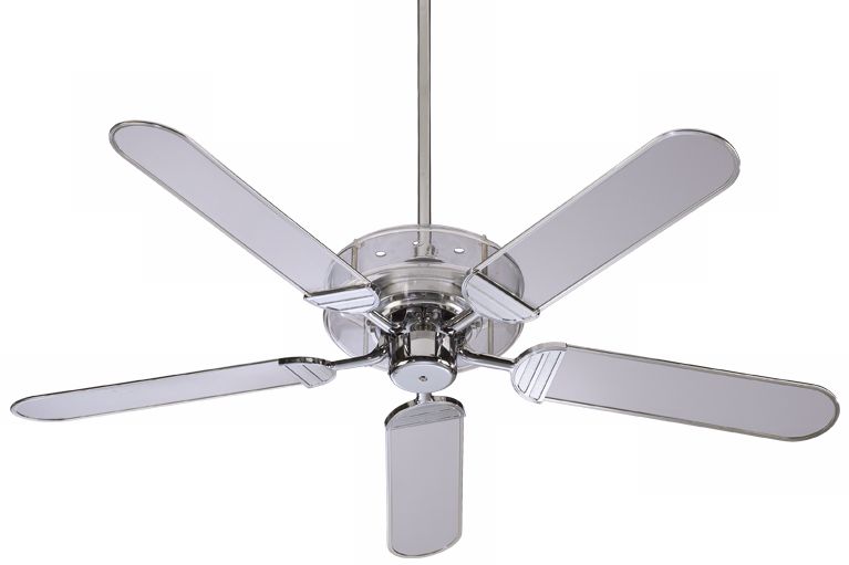 52" Quorum Prizzm Acrylic and Chrome Ceiling Fan