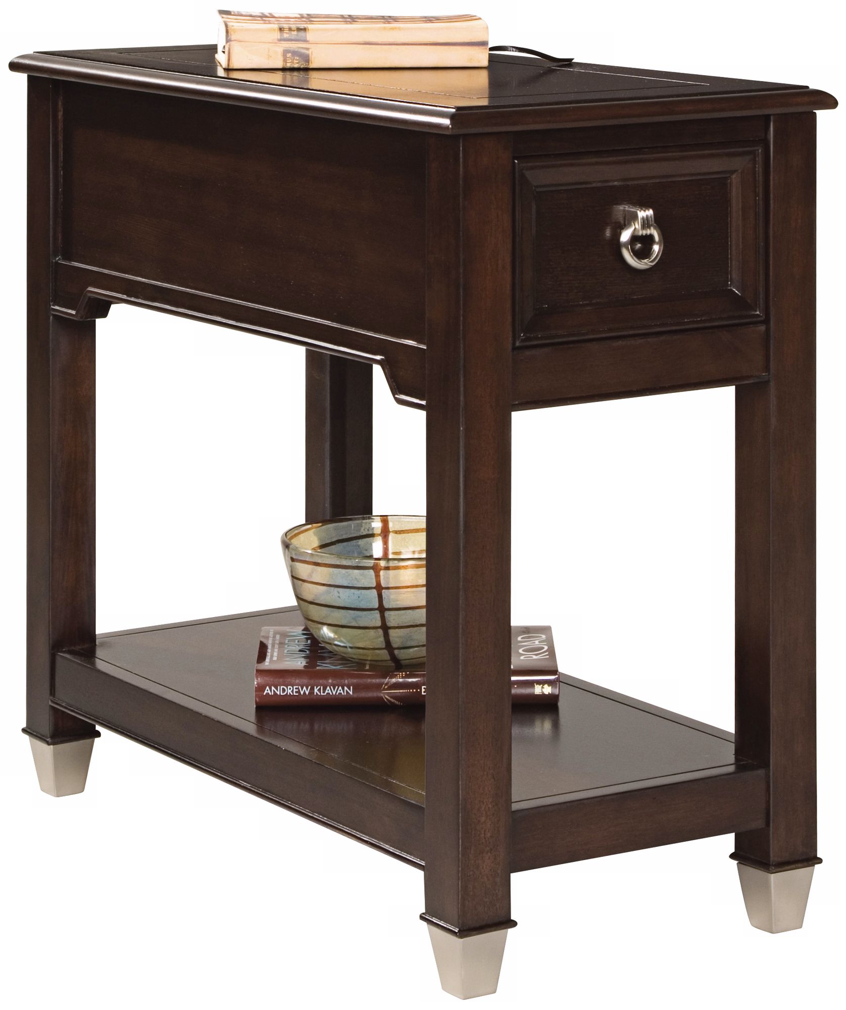 Darien Burnt Amber 14" Wide Accent Table