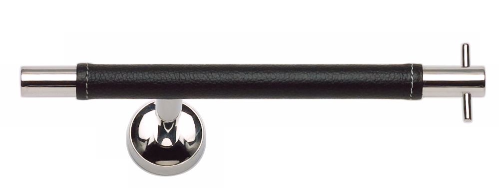 Zanzibar Collection Black Leather Toilet Paper Holder