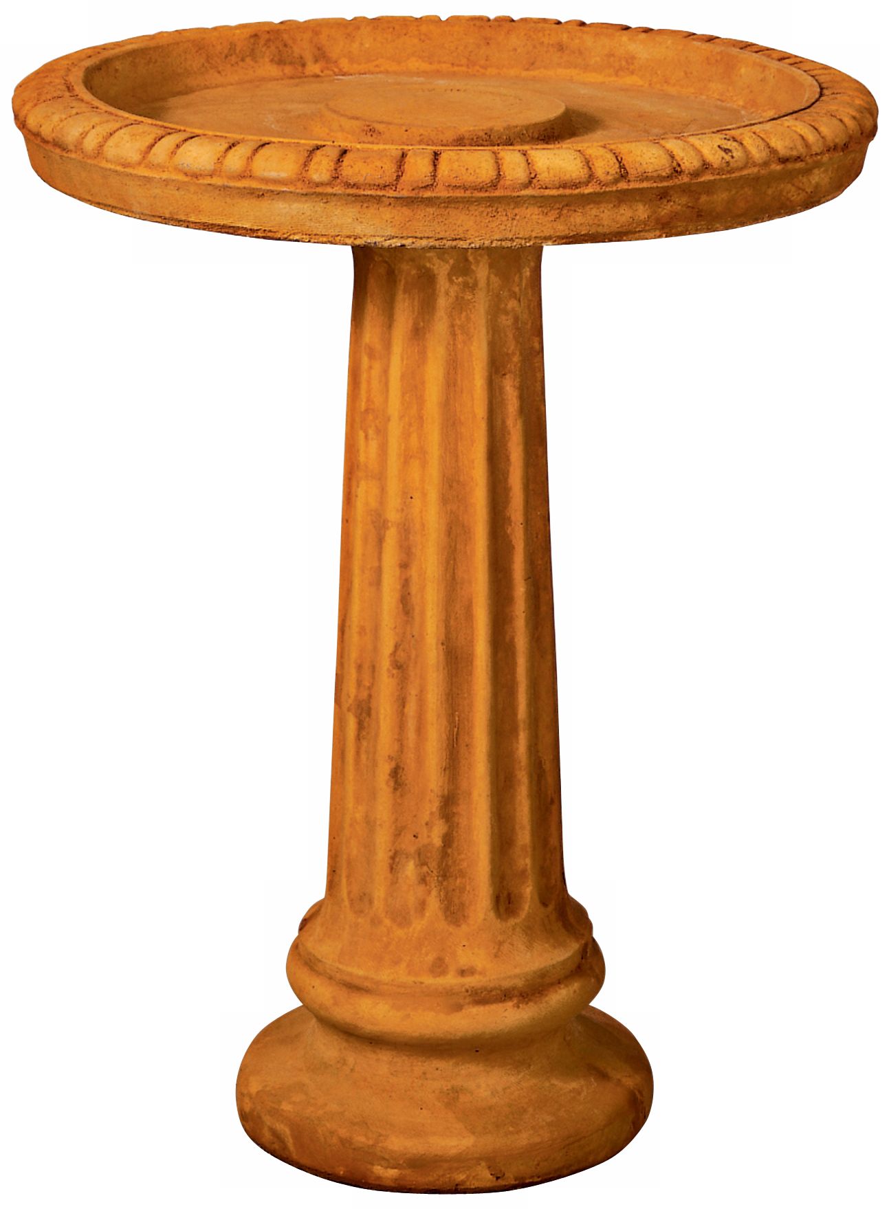 Henri Studios Fluted Cast Stone Bird Bath