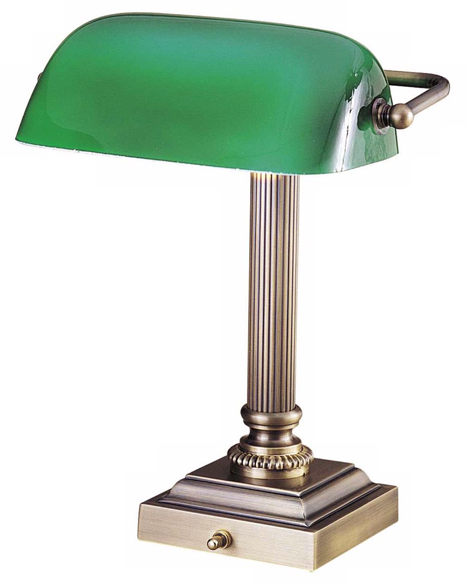 Hightower Antique Brass Desk Lamp