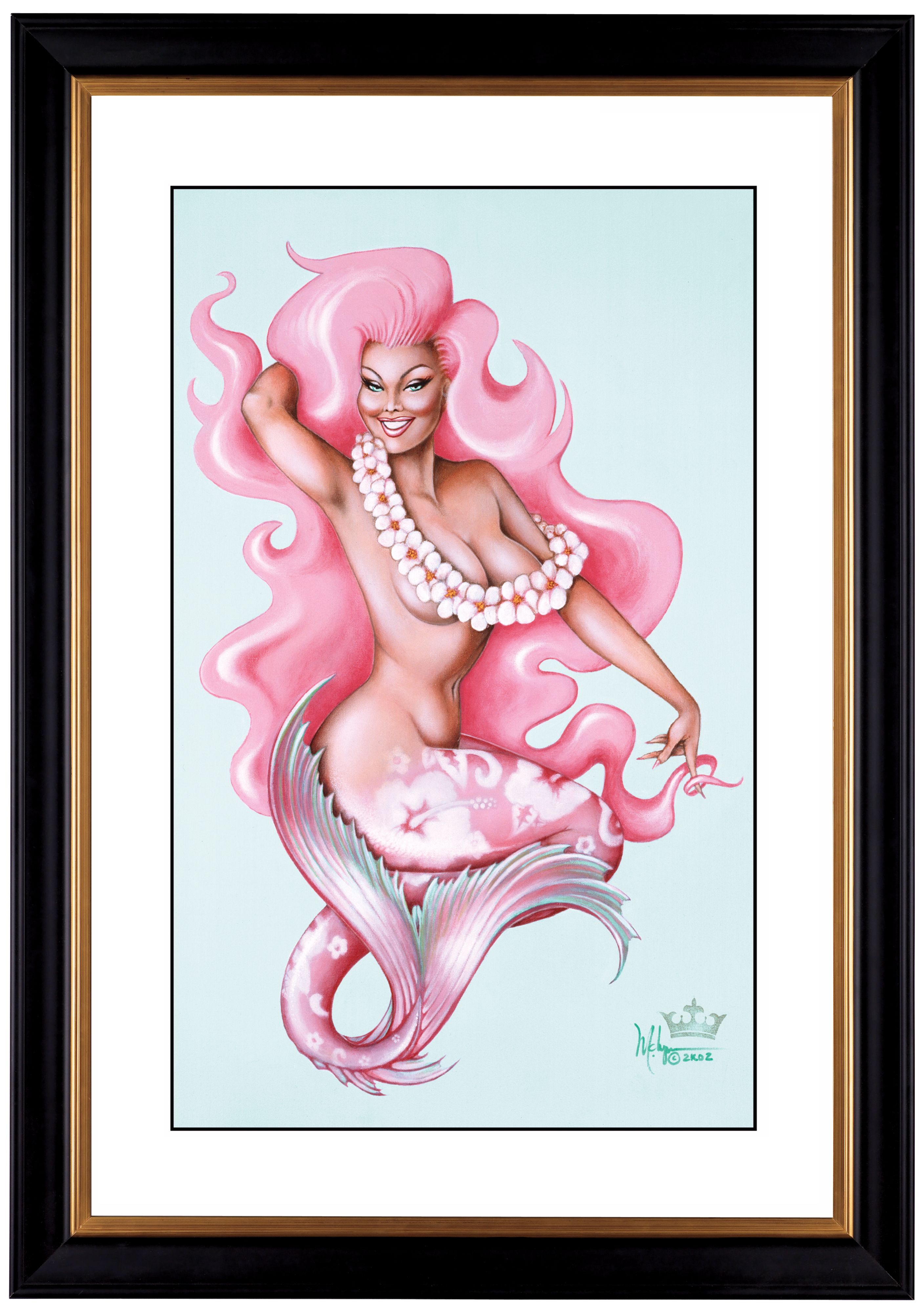 Waikiki Pink Giclee 41 3/8" High Wall Art