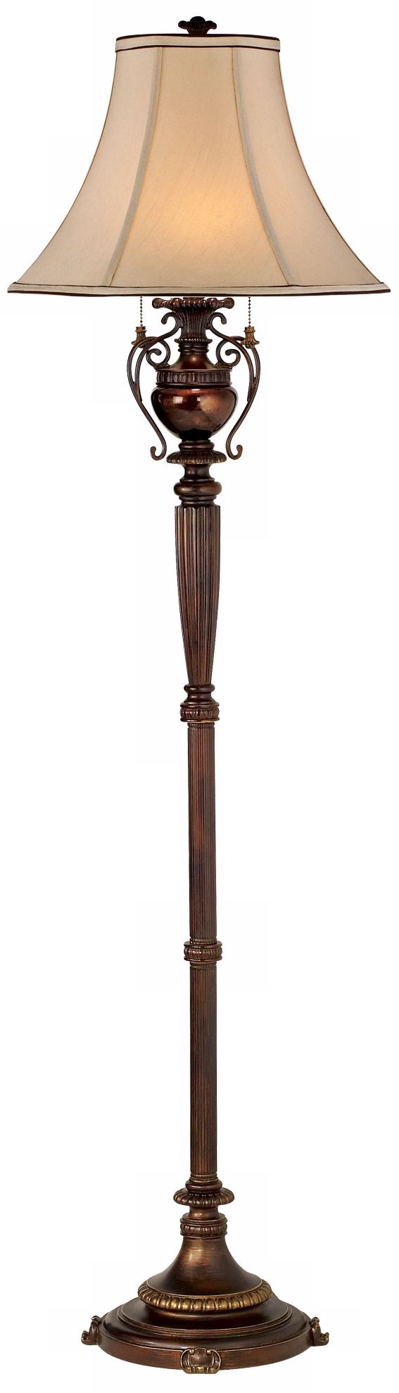 Brentwood Tortoise Shell Glass Floor Lamp
