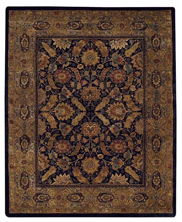 Coat of Arms Black Area Rug