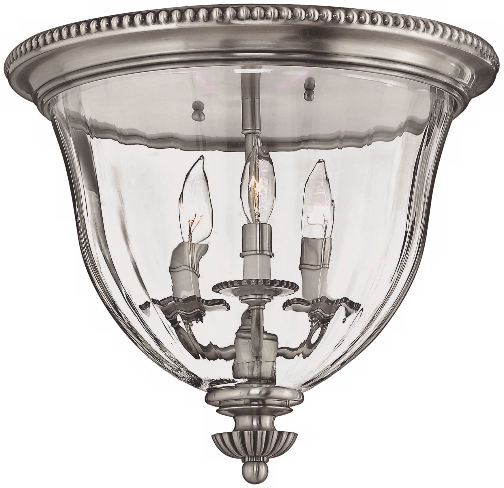 Cambridge Collection Pewter 14 1/2" Wide Ceiling Light