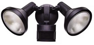 Two Light Black Outdoor Security Lights with Motion Sensor 22085