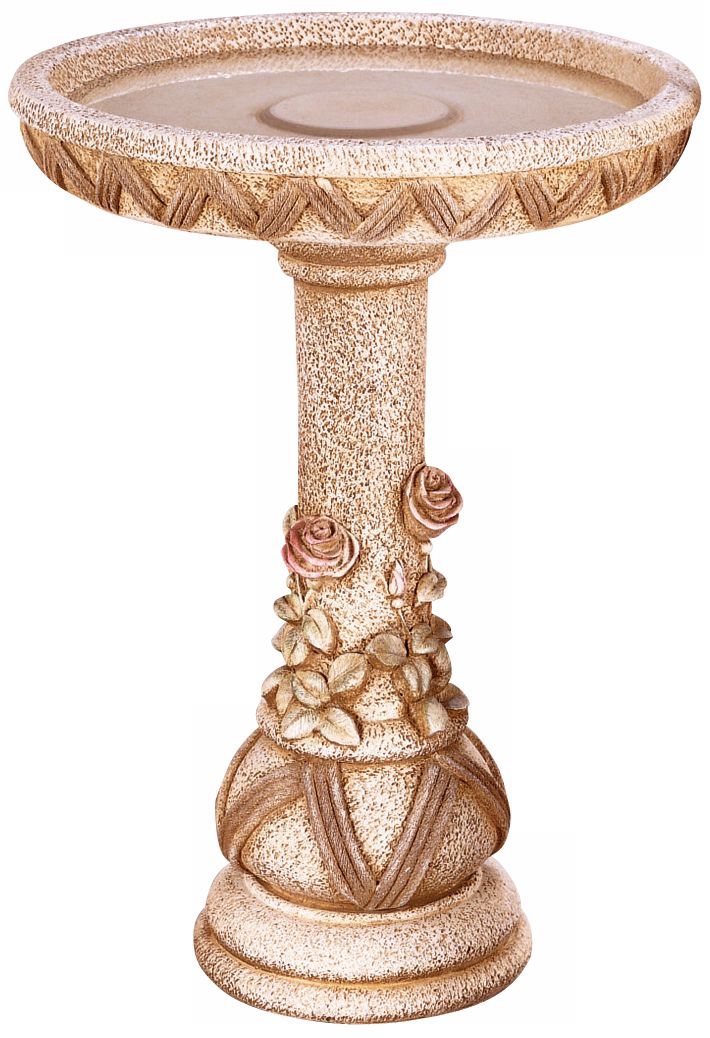 Henri Studios Tudor Weave Cast Stone Bird Bath