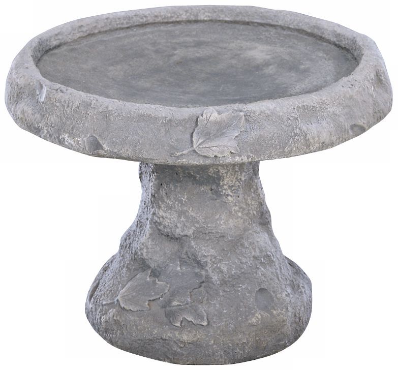 Henri Studios Rustic Cast Stone Flowerbed Bird Bath