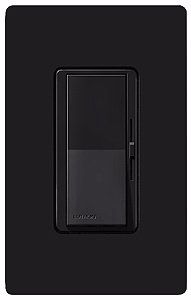 Lutron Diva 600W Incandescent Single Pole Black Dimmer