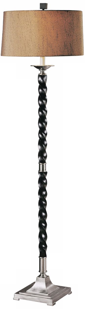 Uttermost Twist Antique Black Floor Lamp