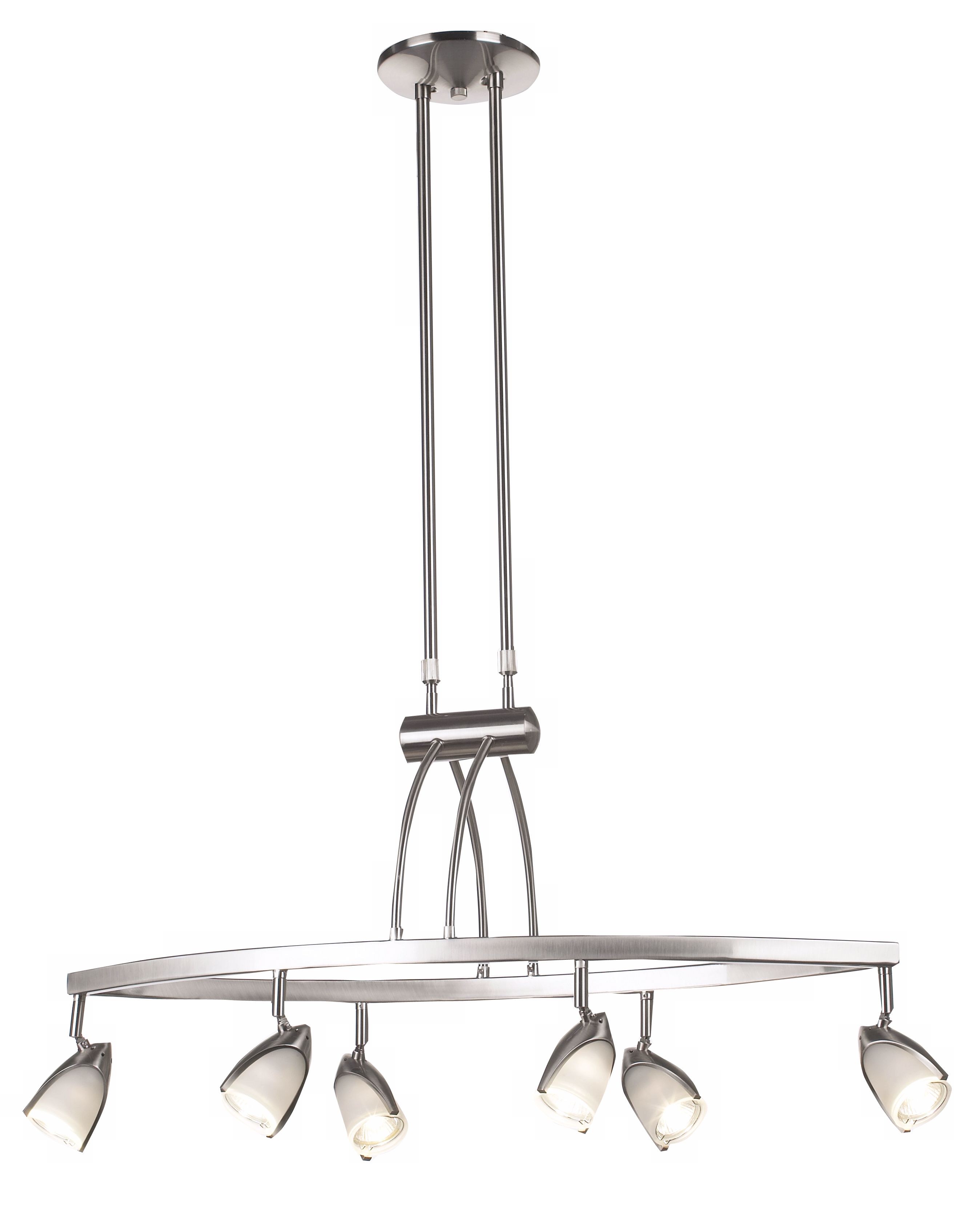 Elliptical Adjustable Bullet Pendant Chandelier