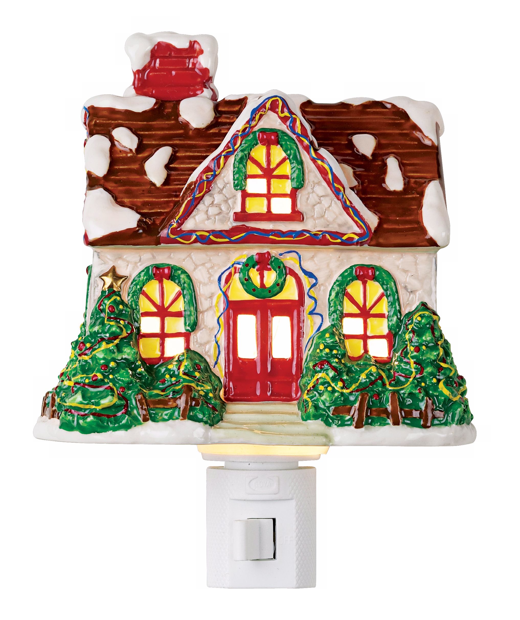 Snow Covered Cottage Night Light