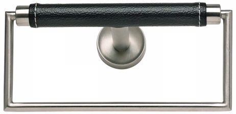 Zanzibar Collection 6" Wide Stainless Steel Black Towel Ring
