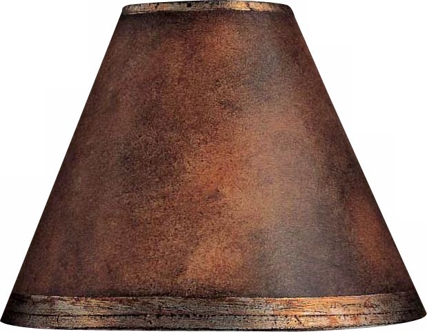 Parchment with Hand Painted Trim Shade 3.5x9x6.5 (Clip-On)