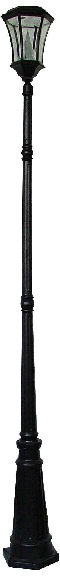 Black Finish Solar LED Outdoor Lamp Post