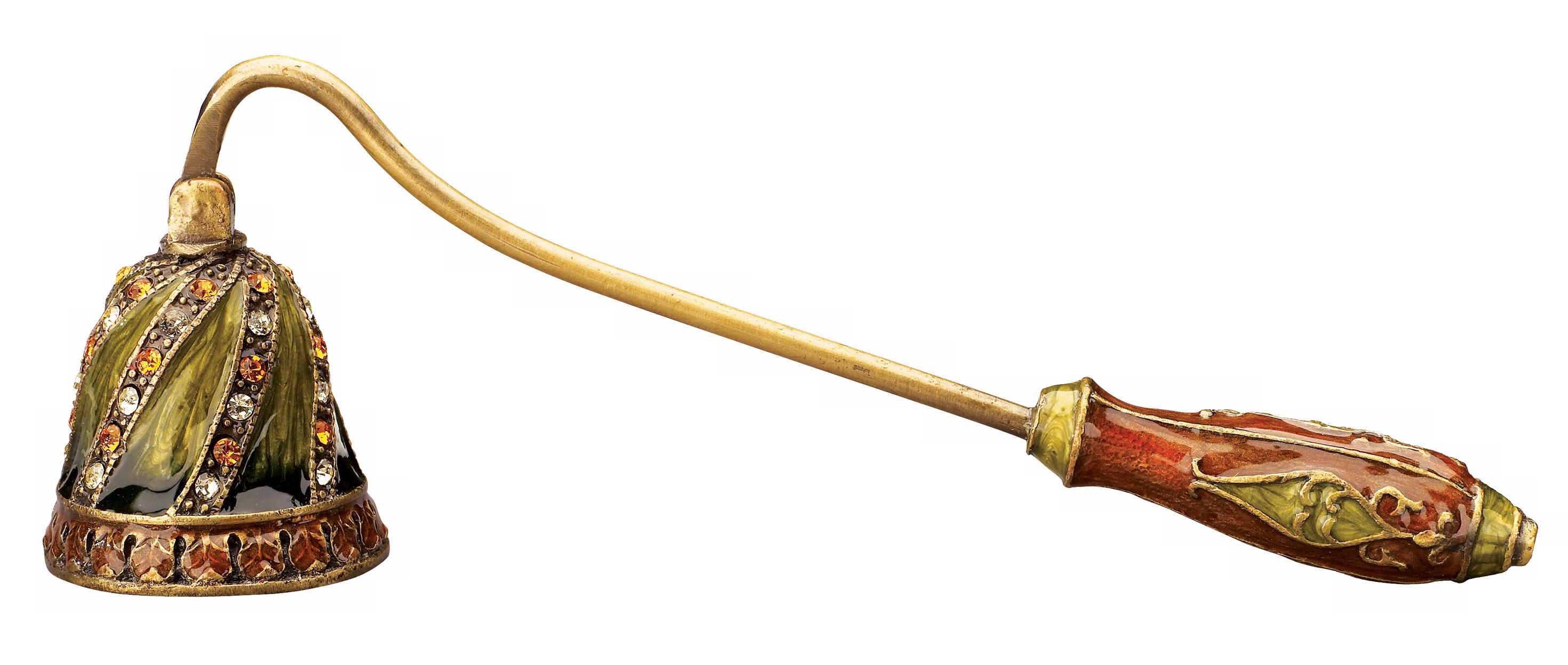 Green Red and Gold Jeweled Candle Snuffer