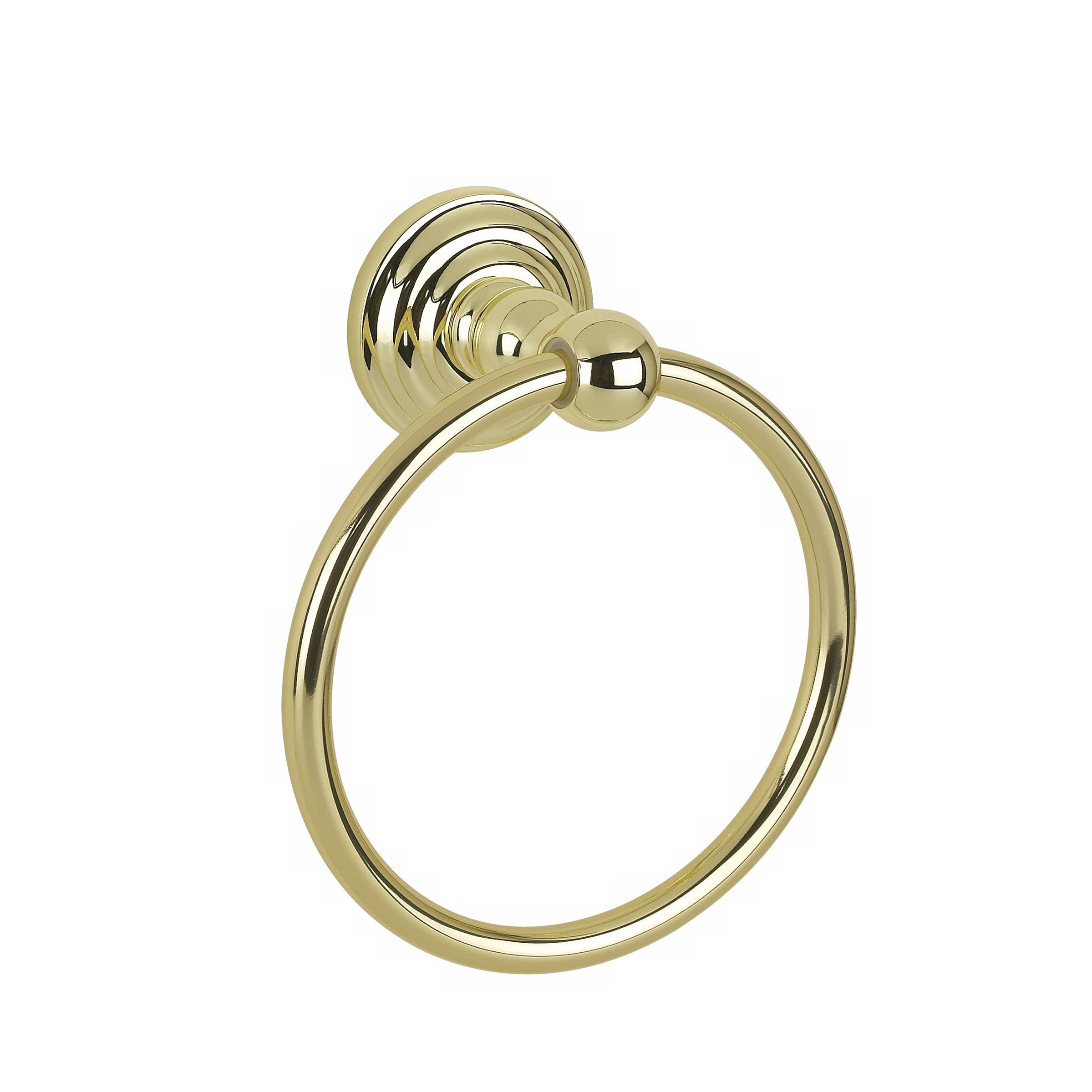 Brentwood Polished Brass Bathroom Towel Ring