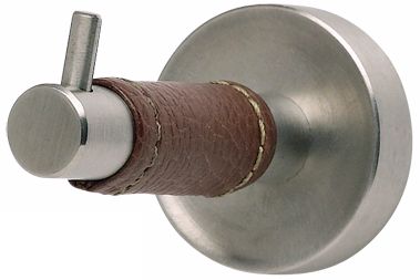 Zanzibar Collection Stainless Steel Saddle Leather Bath Hook