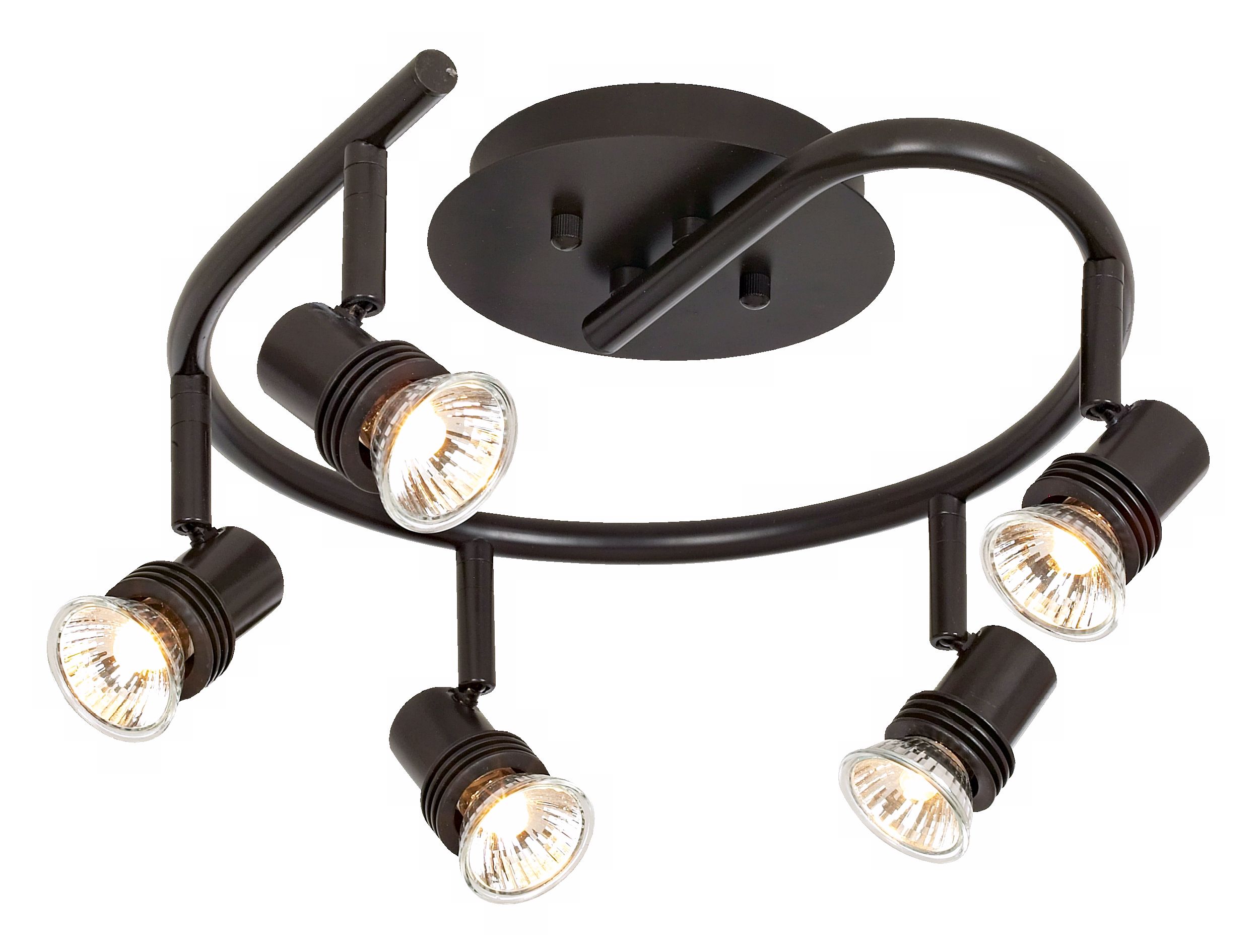 Pro Track® Spiral Bronze 5-Light Ceiling Fixture