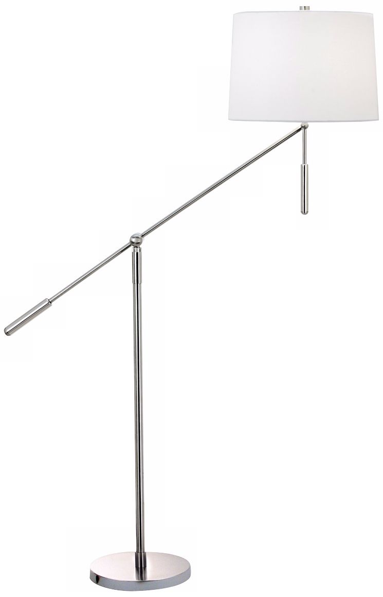 Sonneman Contra-Perno Polished Nickel Boom Arm Floor Lamp