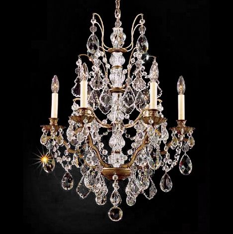 Schonbek Six Light Legacy Crystal Chandelier