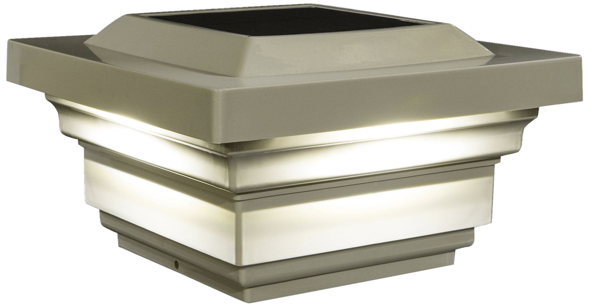 Regal White 4" Outdoor LED Solar Power Cap Light