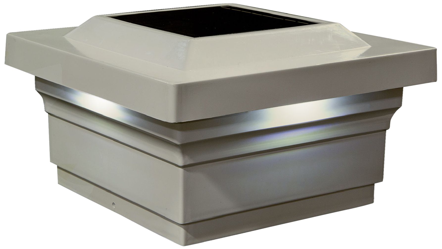 Majestic White 5" Outdoor LED Solar Post Cap Light