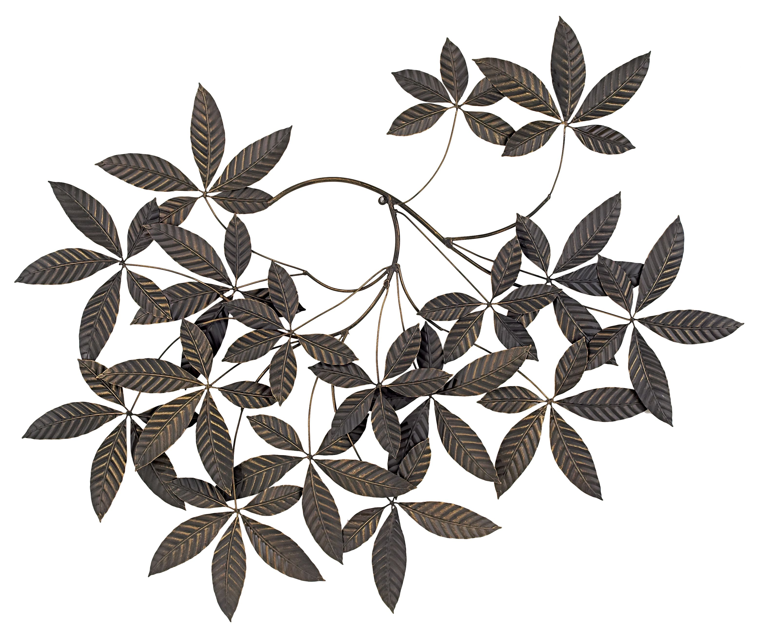 Spray of Leaves Metal 48" Wide Wall Decor