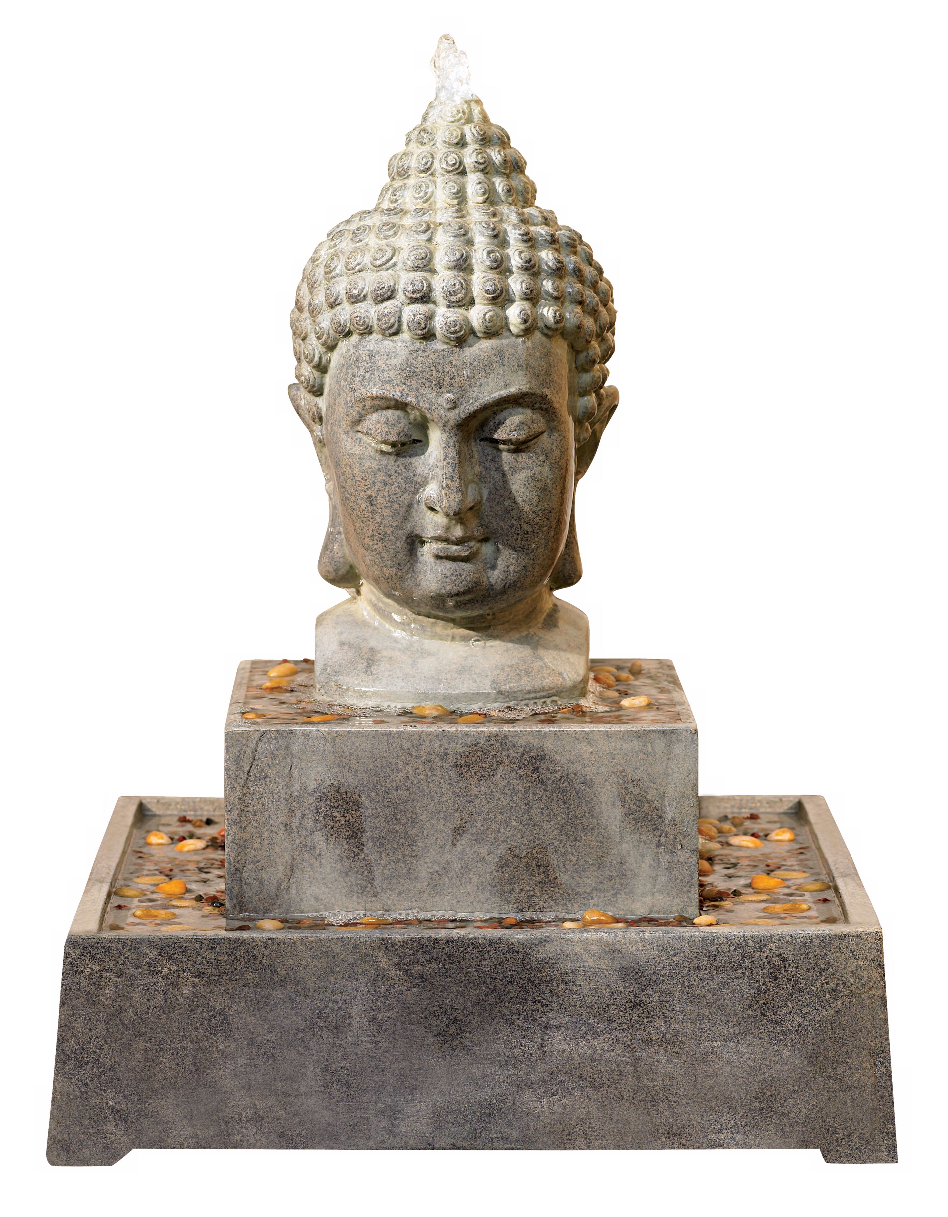 Buddha Head Sculpture Fountain at LAMPS PLUS
