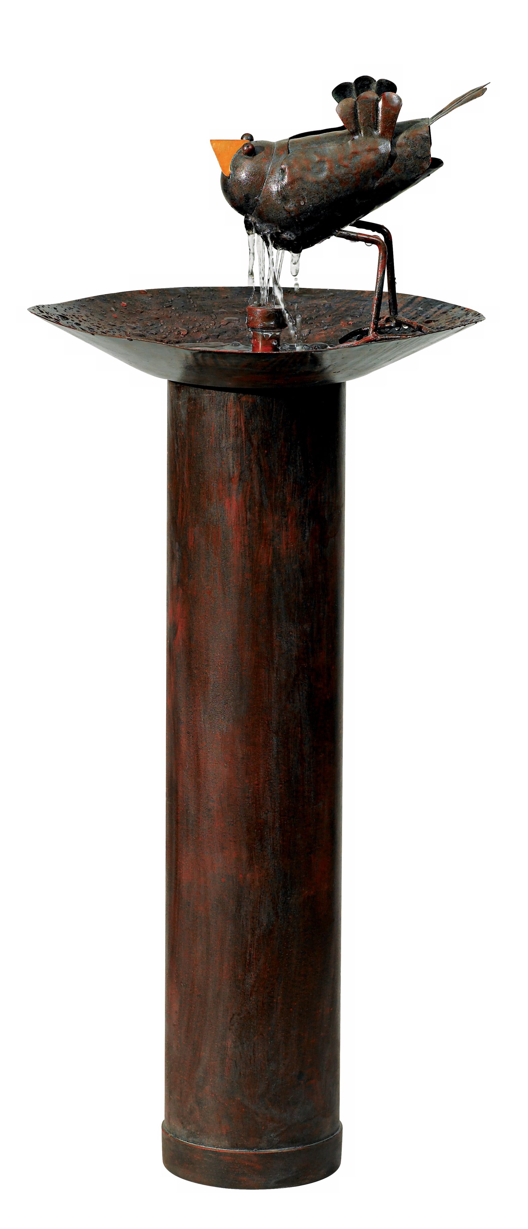 Metal Stand with Bird Indoor/Outdoor Fountain