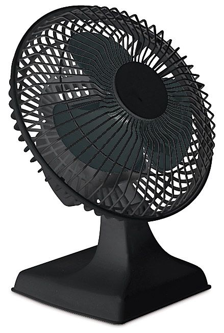 Black Finish Two-Speed 6" Desk Fan