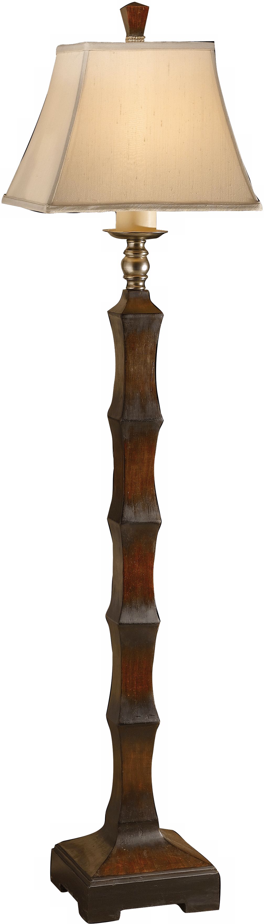 Uttermost Ribbed Mahogany Floor Lamp