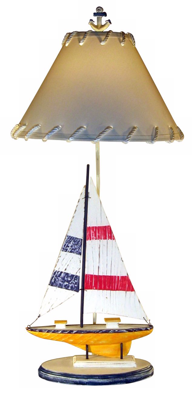 Yellow Sailboat Table Lamp