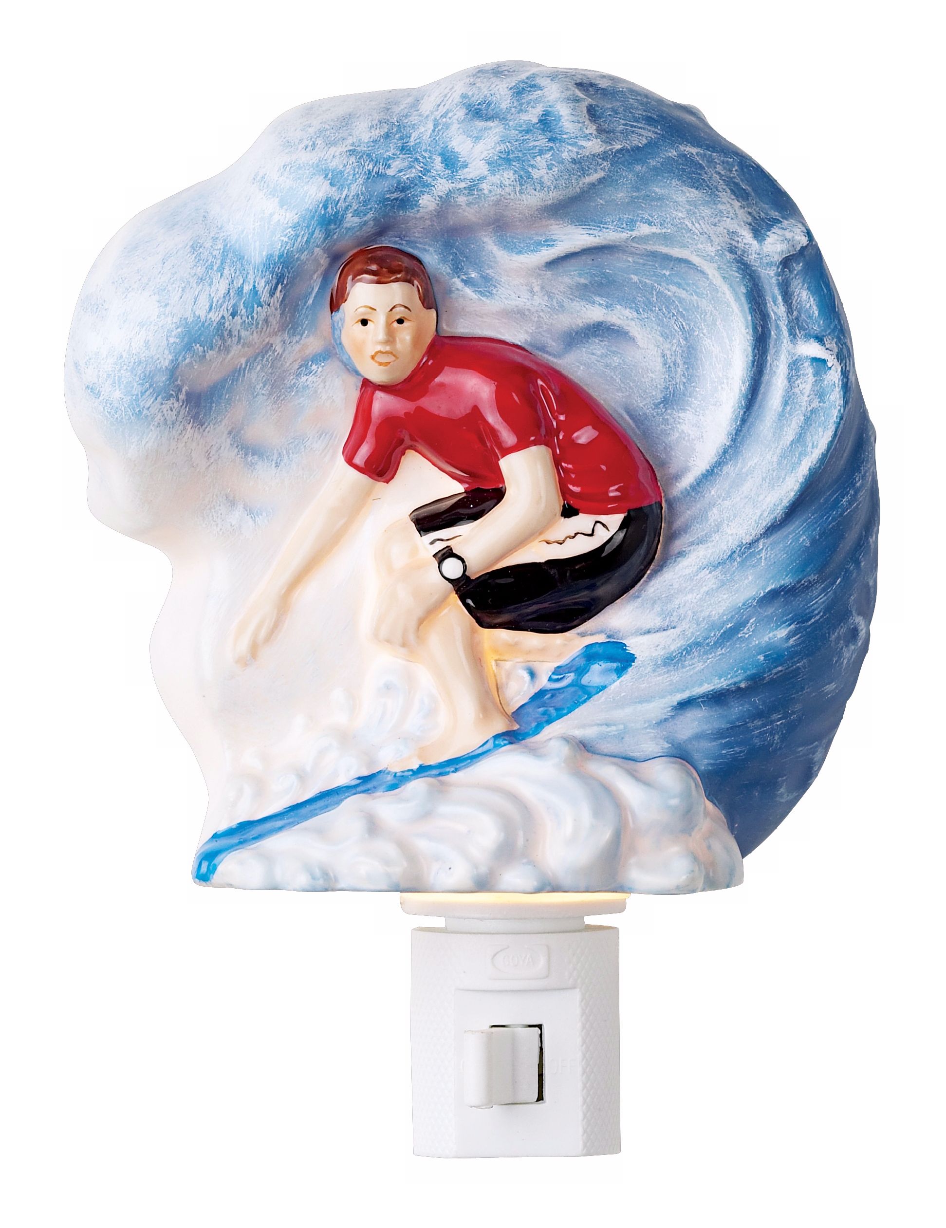 Surfer in Wave Night Light