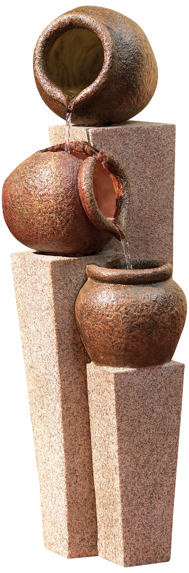 Three Urn and Pillar Cascade Outdoor/Indoor Fountain