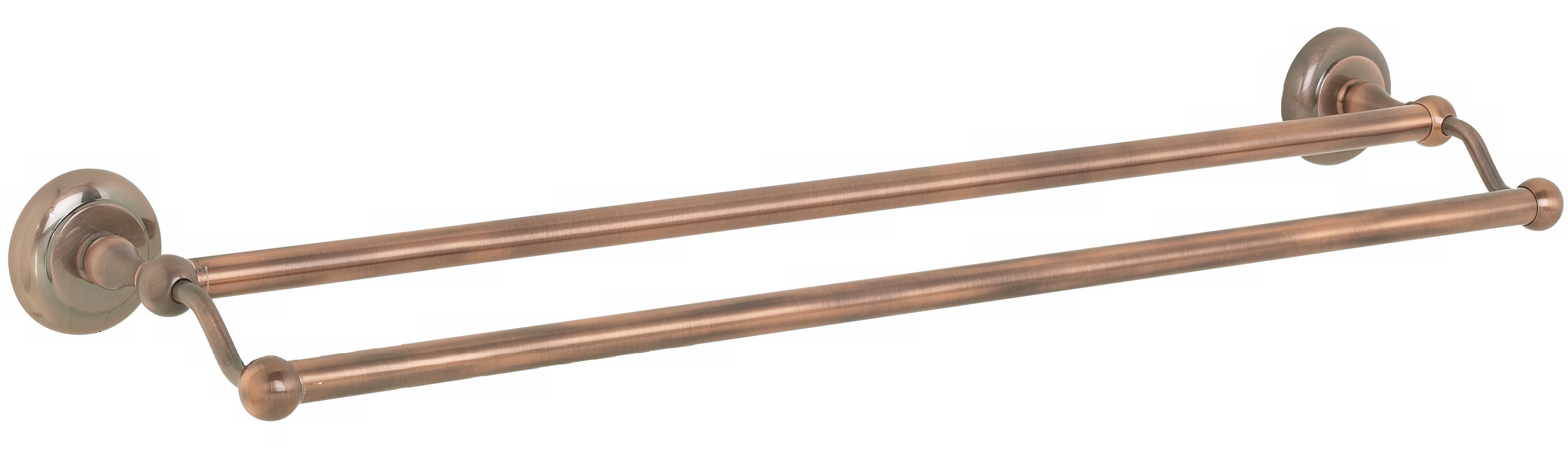 Euro Style 24" Wide Copper Double Towel Bar