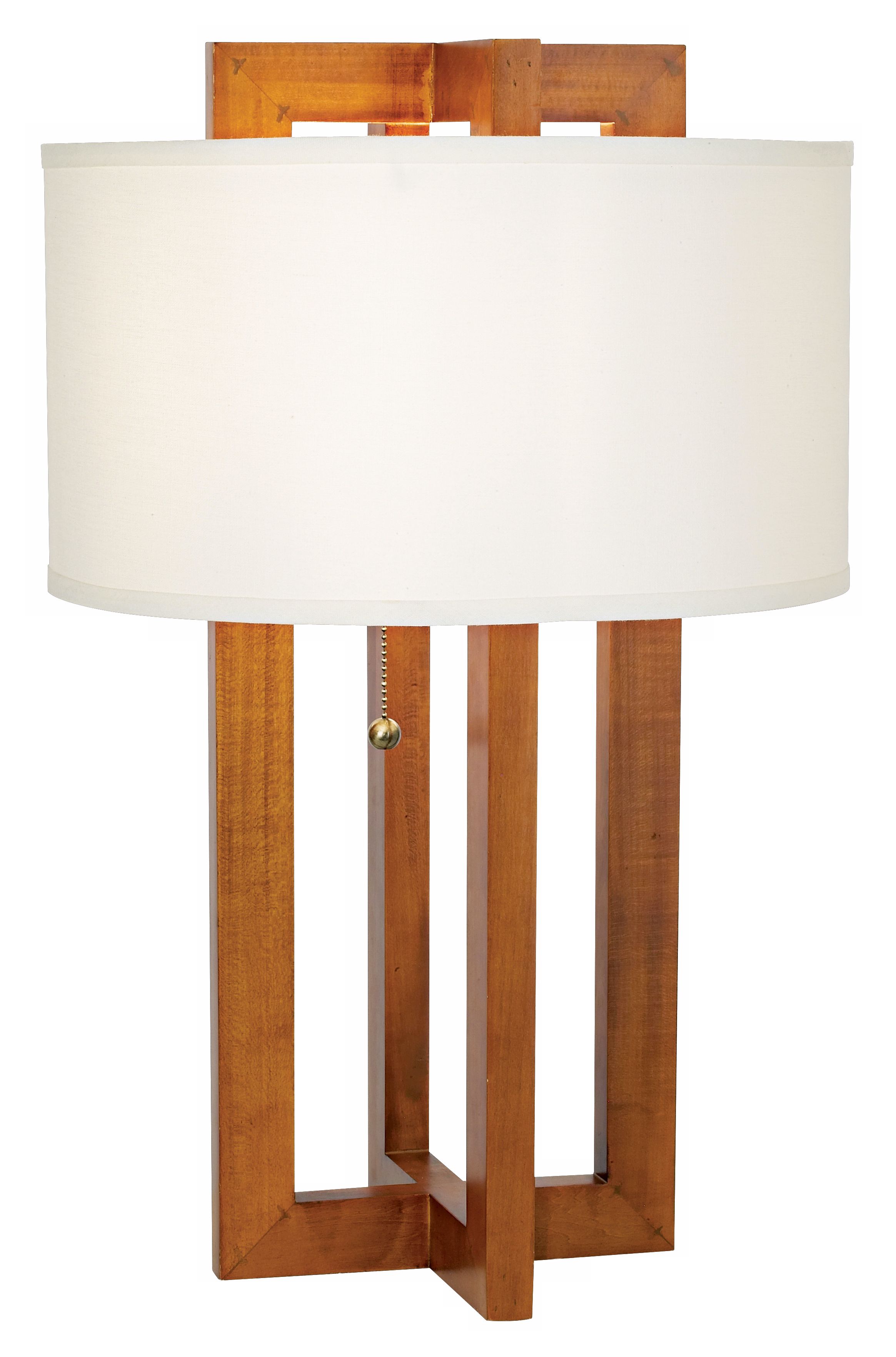 Double Rectangle Wood Table Lamp