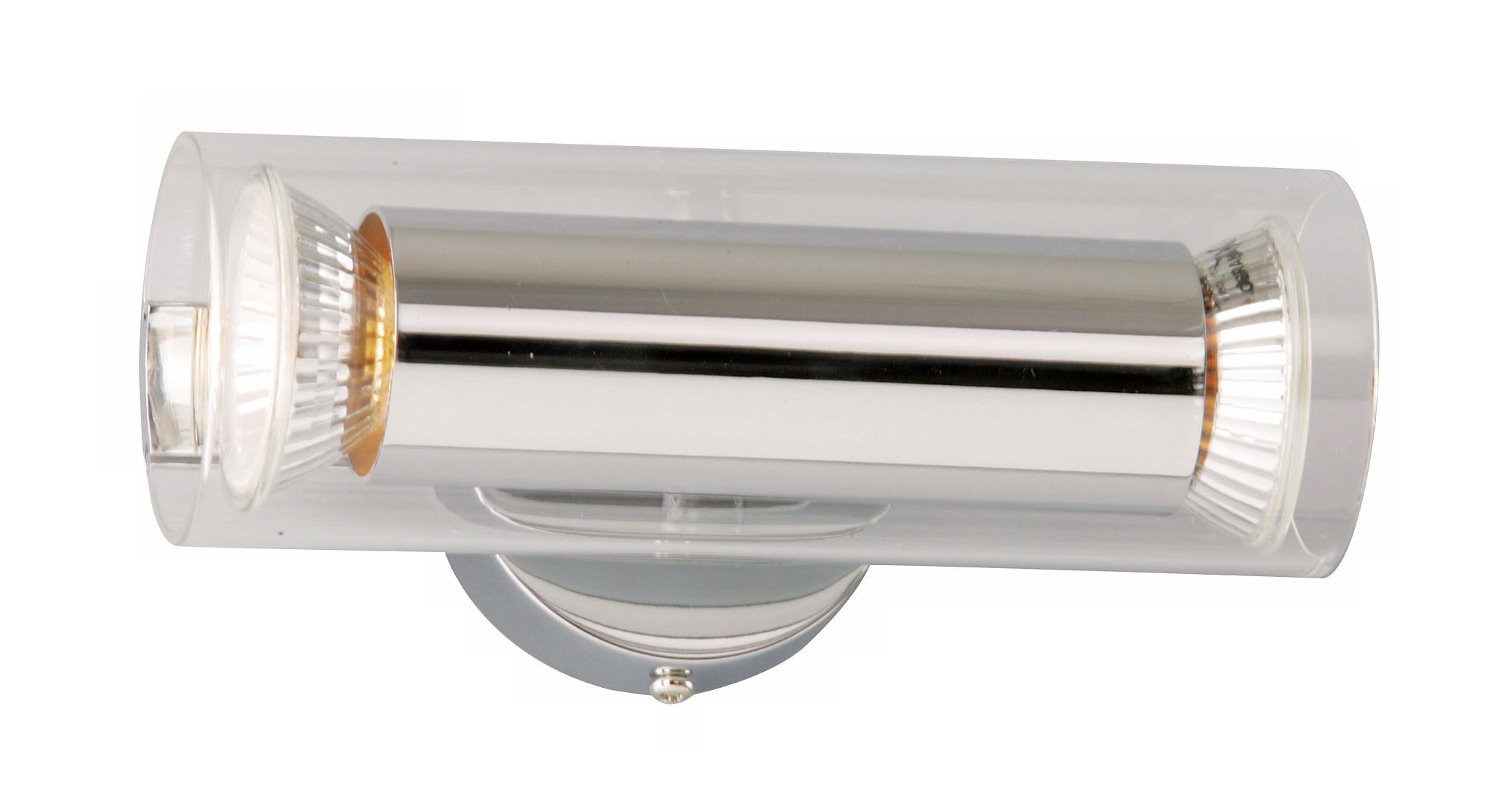 Flash Collection Chrome Two Light Wall Sconce