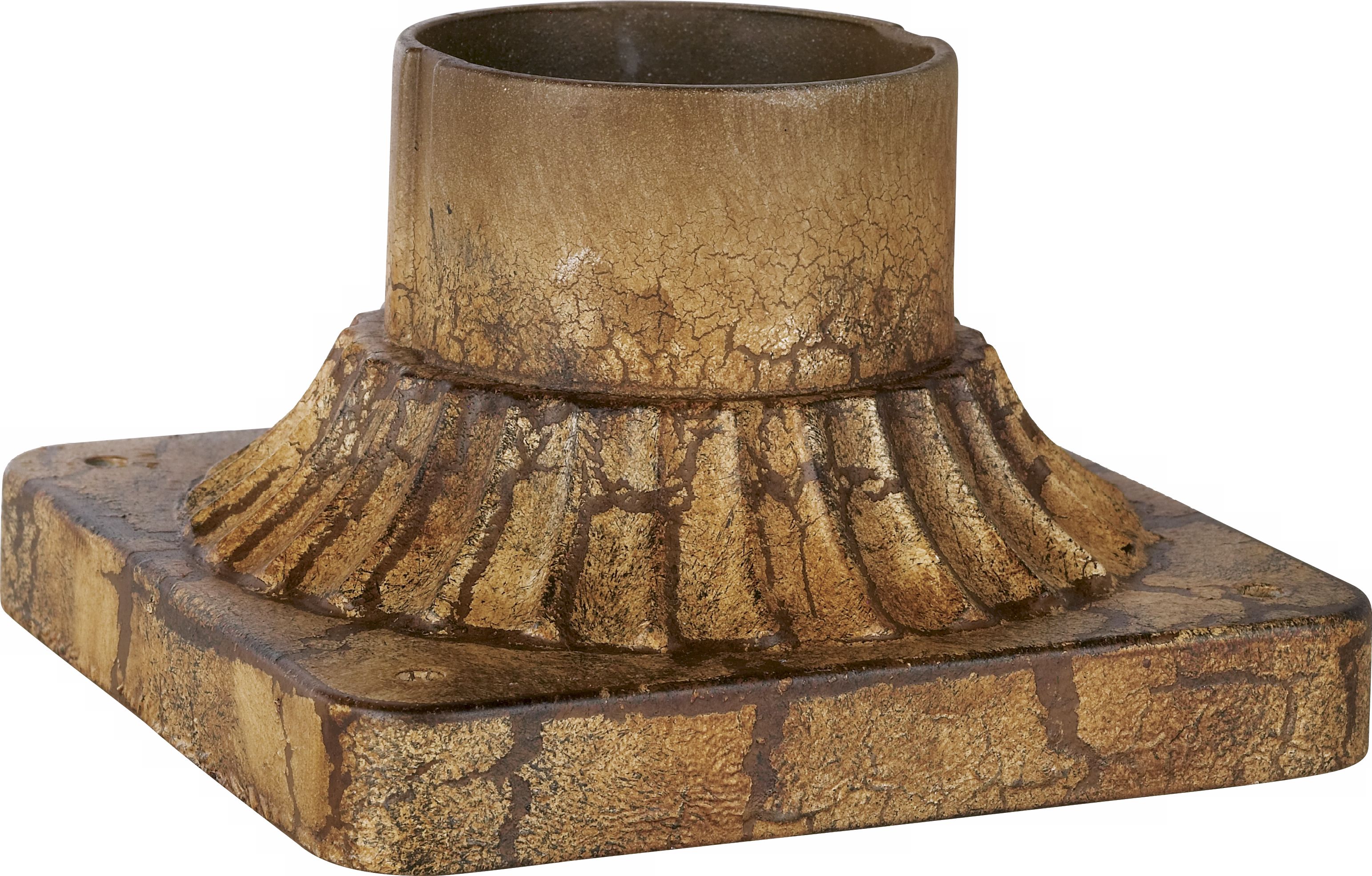 Spanish Crackle Fluted Post Mount Adapter