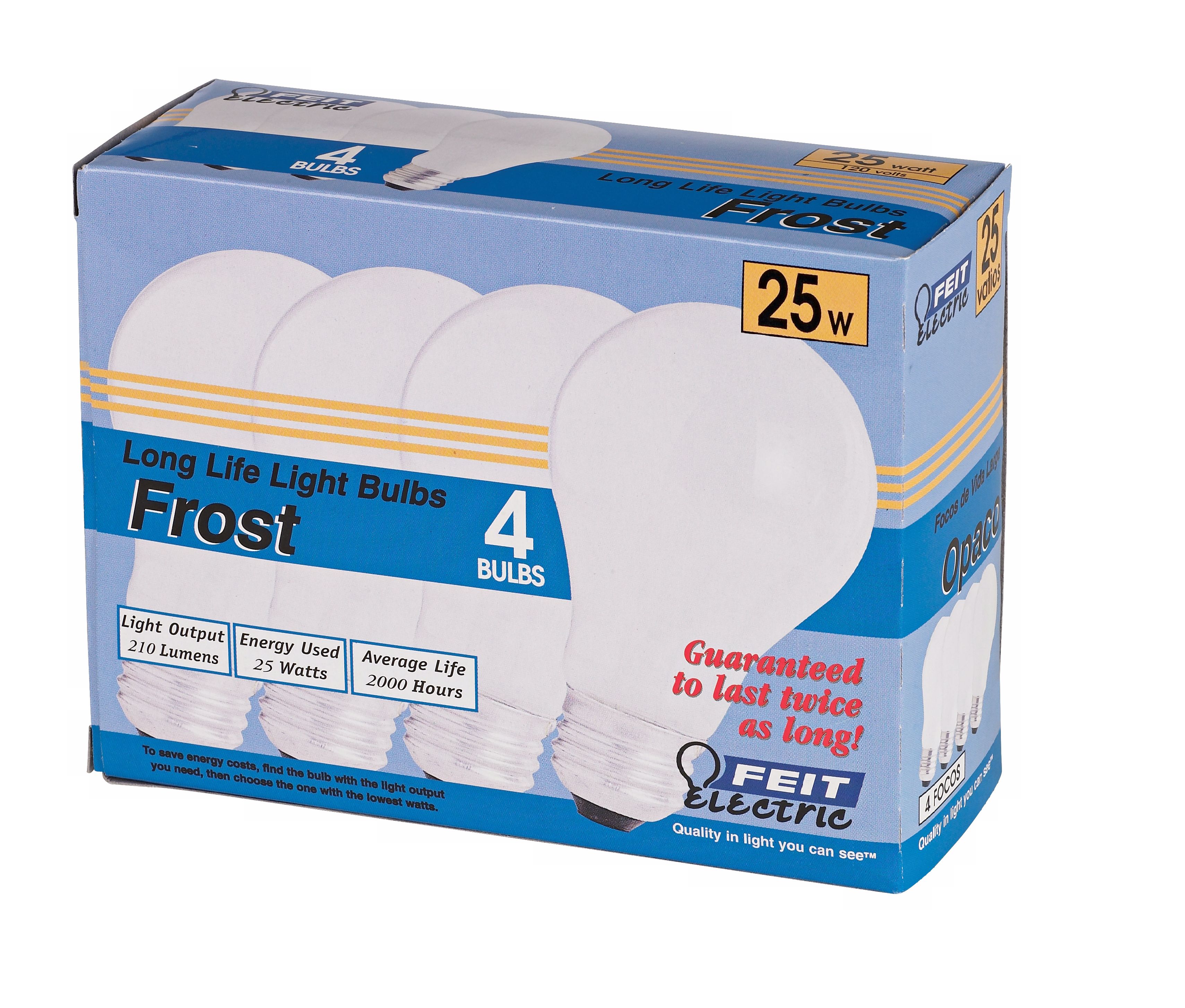 25-Watt Frost 4-Pack Light Bulbs