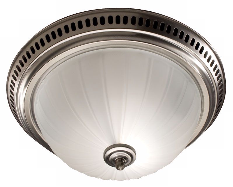 NuTone Satin Nickel Bathroom Exhaust Fan with Light