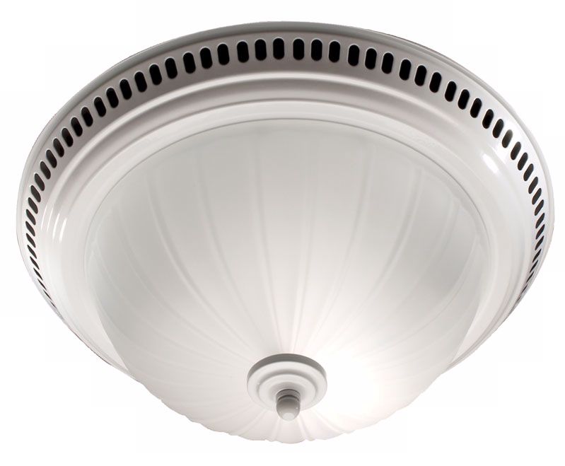 NuTone Glossy White Bathroom Exhaust Fan with Light