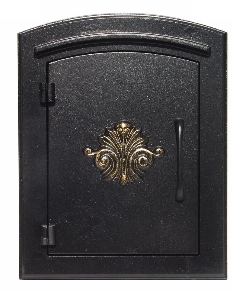 Manchester Scroll Black Column Insert Mailbox